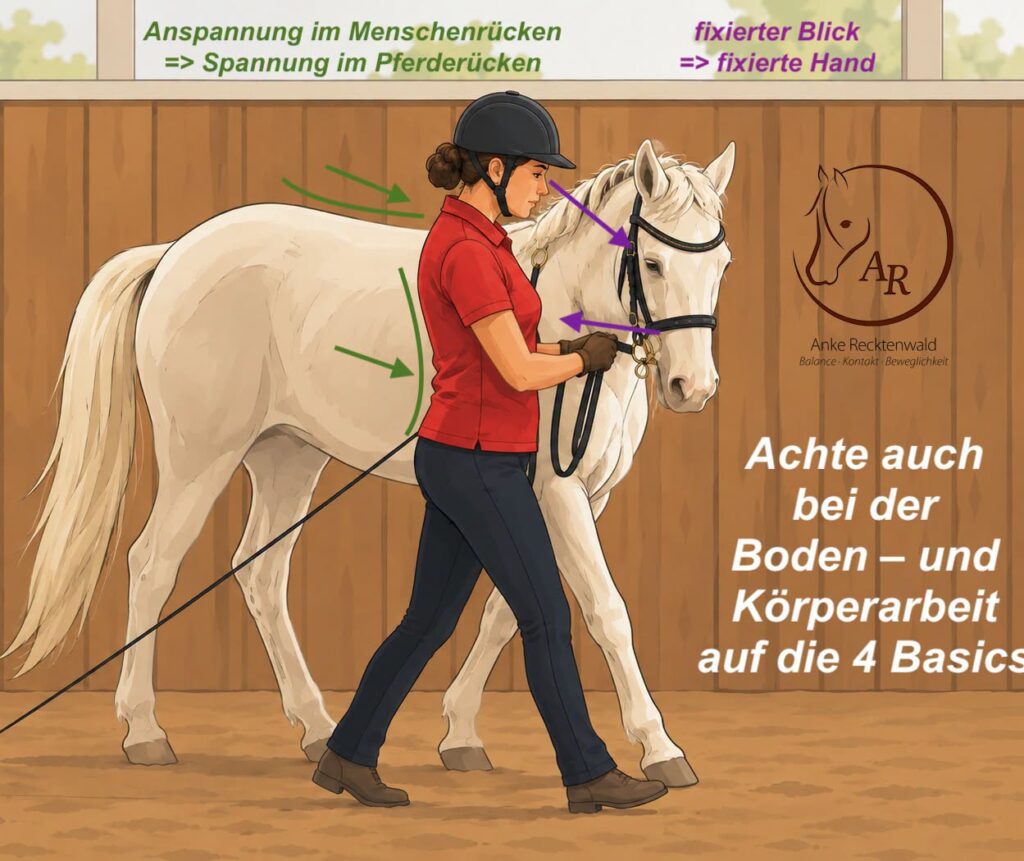 Bodenarbeit mit fixierten Augen 